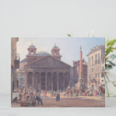 Pantheon en Piazza della Rotonda in Rome, Italië Kaart (Staand voorkant)