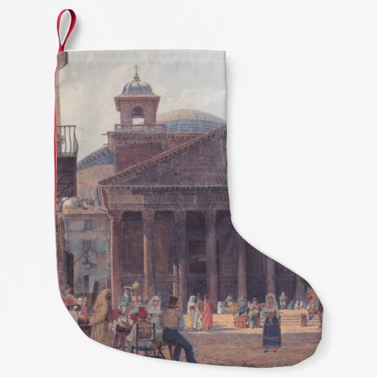 Pantheon en Piazza della Rotonda in Rome, Italië Kleine Kerstsok (Voorkant)