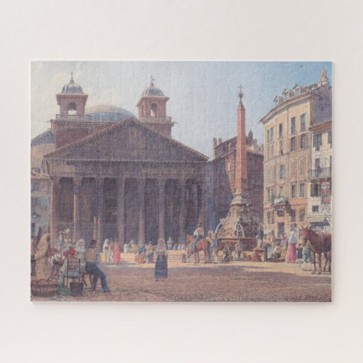 Pantheon en Piazza della Rotonda in Rome, Italië Legpuzzel (Horizontaal)