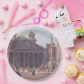 Pantheon en Piazza della Rotonda in Rome, Italië Papieren Bordje (Feest)