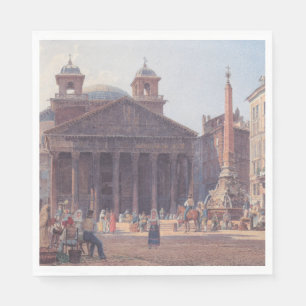 Pantheon en Piazza della Rotonda in Rome, Italië Servet