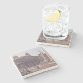 Pantheon en Piazza della Rotonda in Rome, Italië Stenen Onderzetter (Zijkant)