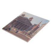 Pantheon en Piazza della Rotonda in Rome, Italië Tegeltje (Zijkant)