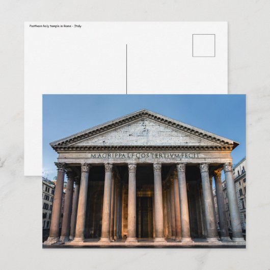 Pantheon holy tempel bij zonsopgang - Rome, Italië Briefkaart (Voorkant / Achterkant)
