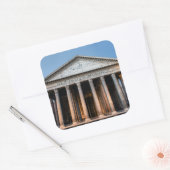 Pantheon holy tempel bij zonsopgang - Rome, Italië Vierkante Sticker (Envelop)