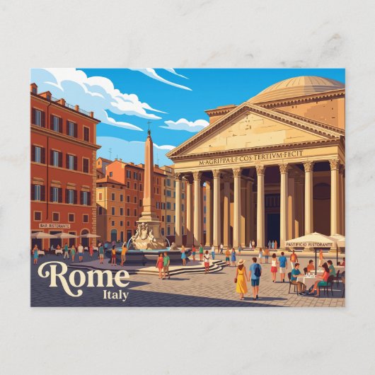 Pantheon Italië Briefkaart (Voorkant)