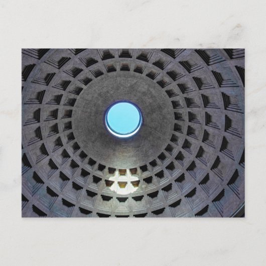 Pantheon koepel binnenshuis - Rome, Italië Briefkaart (Voorkant)
