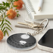 Pantheon Light Skull Rome Italië met handschrift Sleutelhanger (Voorkant Rechts)