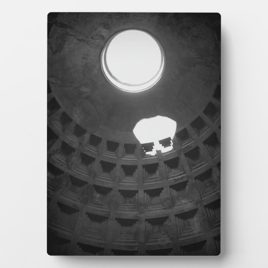 Pantheon Light Skull Rome Italië Zwart-wit Fotoplaat (voorkant)