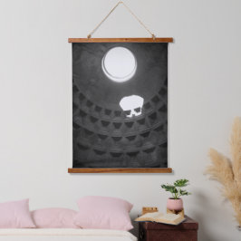 Pantheon Light Skull Rome Italië Zwart-wit Hangend Wandkleed