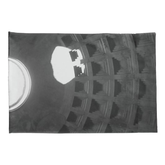 Pantheon Light Skull Rome Italië Zwart-wit Kussensloop (Achterkant-Rechts)