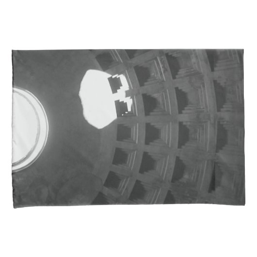 Pantheon Light Skull Rome Italië Zwart-wit Kussensloop (Voorkant-Rechts)