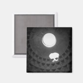 Pantheon Light Skull Rome Italië Zwart-wit Magneet (Voorkant / Achterkant)