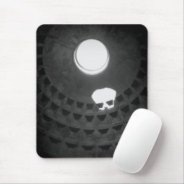 Pantheon Light Skull Rome Italië Zwart-wit Muismat