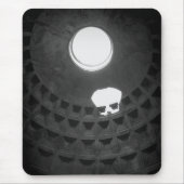 Pantheon Light Skull Rome Italië Zwart-wit Muismat (Voorkant)