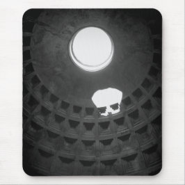 Pantheon Light Skull Rome Italië Zwart-wit Muismat