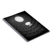 Pantheon Light Skull Rome Italië Zwart-wit Notitieboek (Rechterzijde)