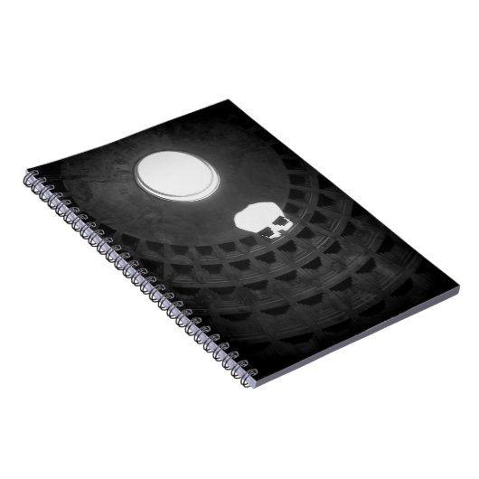 Pantheon Light Skull Rome Italië Zwart-wit Notitieboek (Rechterzijde)