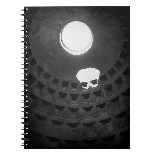 Pantheon Light Skull Rome Italië Zwart-wit Notitieboek (Voorkant)