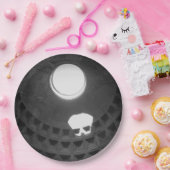 Pantheon Light Skull Rome Italië Zwart-wit Papieren Bordje (Feest)