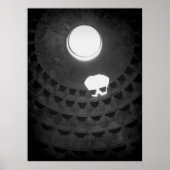 Pantheon Light Skull Rome Italië Zwart-wit Poster (Voorkant)