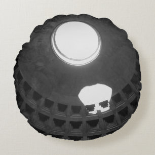 Pantheon Light Skull Rome Italië Zwart-wit Rond Kussen