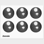 Pantheon Light Skull Rome Italië Zwart-wit Ronde Sticker (Vel)