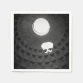 Pantheon Light Skull Rome Italië Zwart-wit Servet (Voorkant)