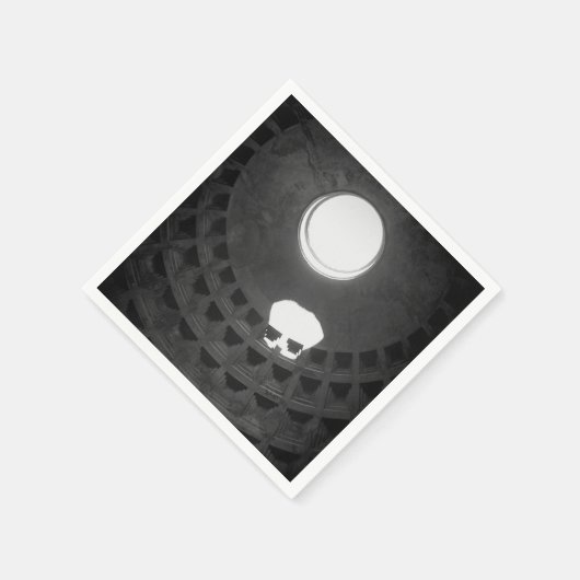 Pantheon Light Skull Rome Italië Zwart-wit Servet (Hoek)