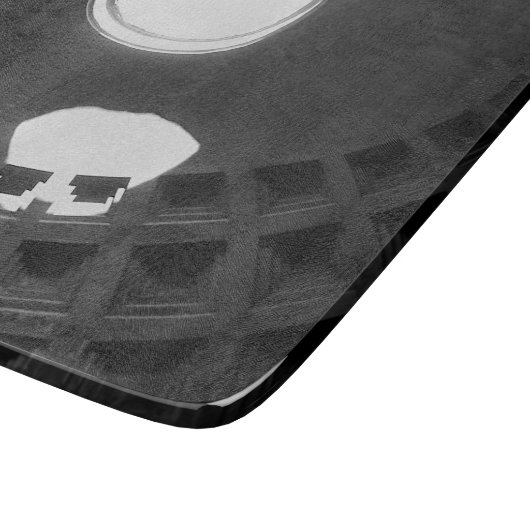 Pantheon Light Skull Rome Italië Zwart-wit Snijplank (Hoek)