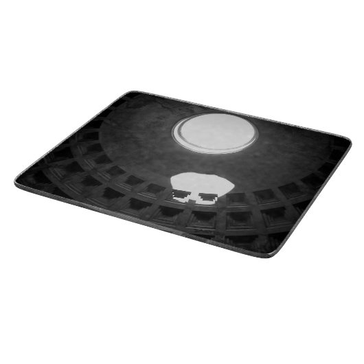 Pantheon Light Skull Rome Italië Zwart-wit Snijplank (Hoek)