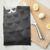 Pantheon Light Skull Rome Italië Zwart-wit Theedoek (Quarter Fold)