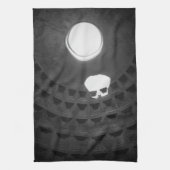 Pantheon Light Skull Rome Italië Zwart-wit Theedoek (Verticaal)
