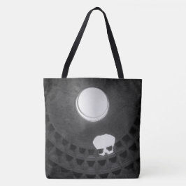 Pantheon Light Skull Rome Italië Zwart-wit Tote Bag