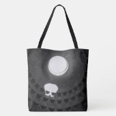 Pantheon Light Skull Rome Italië Zwart-wit Tote Bag (Achterkant)