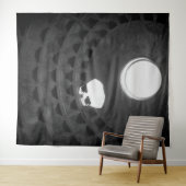 Pantheon Light Skull Rome Italië Zwart-wit Wandkleed (In Situ (horizontaal))