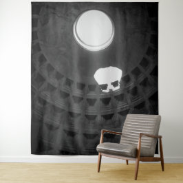 Pantheon Light Skull Rome Italië Zwart-wit Wandkleed