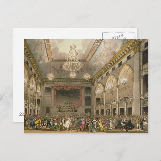 Pantheon Masquerade van 'Ackermann's microkosmos Briefkaart (Voorkant / Achterkant)