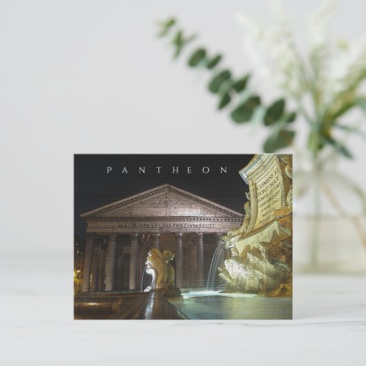 Pantheon, Rome. Briefkaart (Staand voorkant)