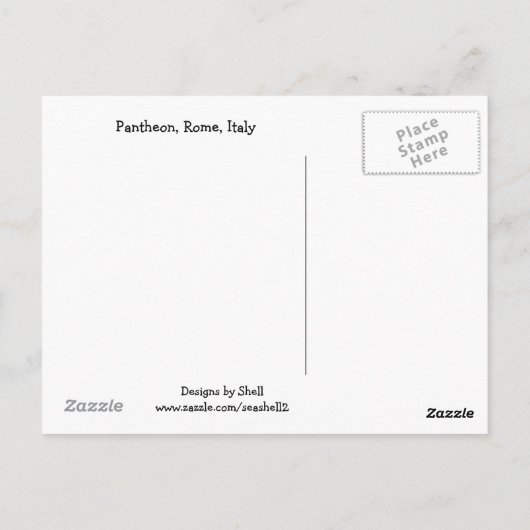 Pantheon, Rome, Italië Briefkaart (Achterkant)