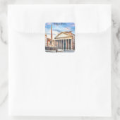 Pantheon Rome Italië  Europa Reizen Vierkante Sticker (Tas)