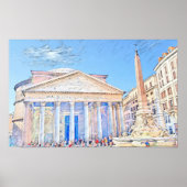 Pantheon Rome Italië Poster (Voorkant)
