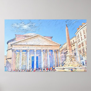 Pantheon Rome Italië Poster