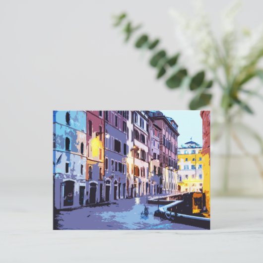 Pantheon Rome Italië Street Uitzicht Briefkaart (Staand voorkant)