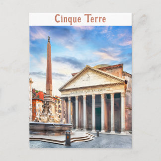 Pantheon Rome Italië Vintage Europa Reizen Briefkaart