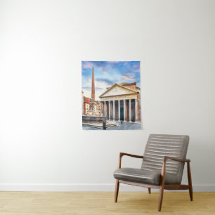 Pantheon Rome Italië Vintage Europa Reizen Wandkleed