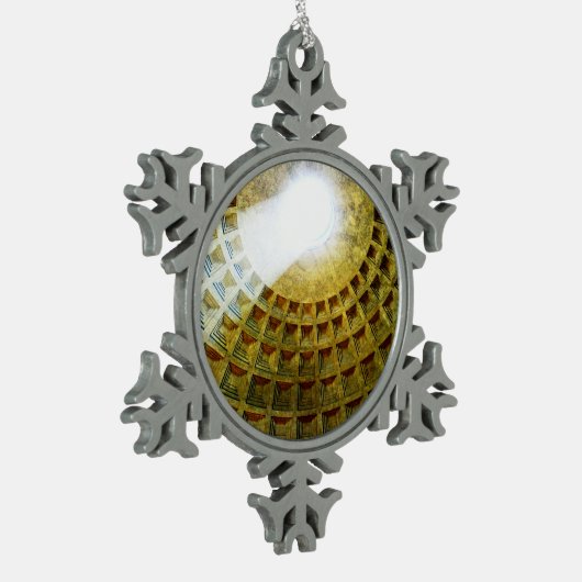 Pantheon Tin Sneeuwvlok Ornament (Links)