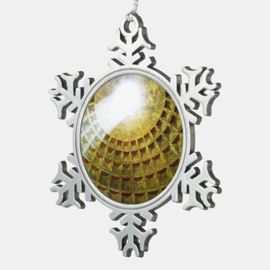 Pantheon Tin Sneeuwvlok Ornament (Rechts)