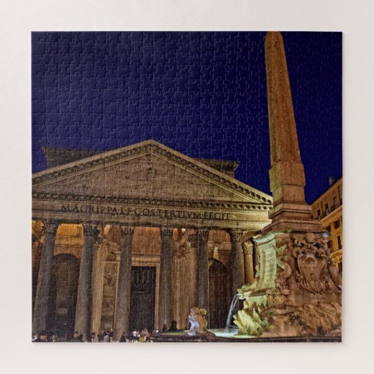 Pantheon van Night - Rome, Italië - 20x20 - 676 st Legpuzzel (Verticaal)