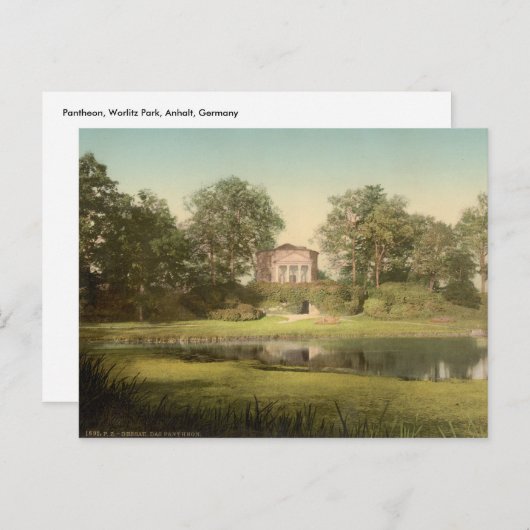Pantheon, Worlitz Park, Anhalt, Duitsland Briefkaart (Voorkant / Achterkant)